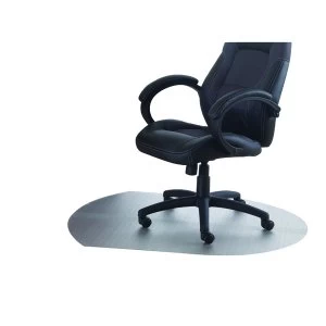 Image of Cleartex PVC Chair Mat Carpet Contoured 990x1250mm Clear 119932SV