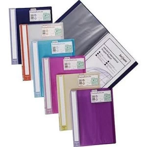 image of Snopake Lite A4 20-Pocket Durable Polypropylene Display Books Assorted Colours Pack of 12 Display Books