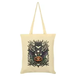 image of Grindstore Pumpkin Tote Bag (One Size) (Cream)