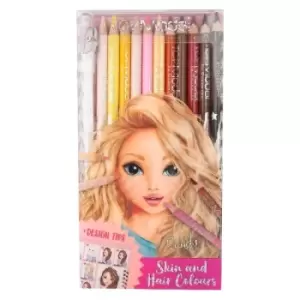 image of Top Model Coloured Pencil Set (Skin And Hair Colours) Asst