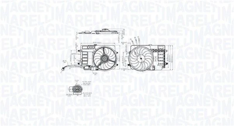 Image of MAGNETI MARELLI Fan, radiator MAGNETI MARELLI 069422859010