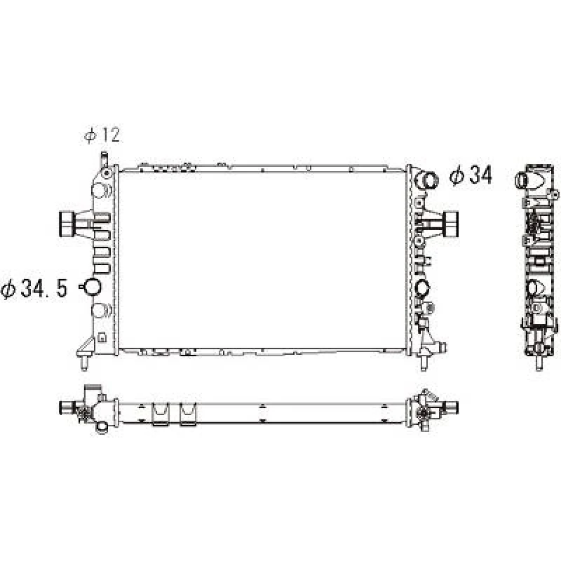 Image of Engine radiator DIEDERICHS DCM2623