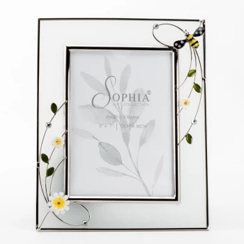 image of 5" x 7" - SOPHIA Classic Collection Wire & Glass Bee Frame