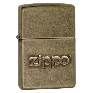 image of Zippo Stamp Antique Brass Regular Lighter