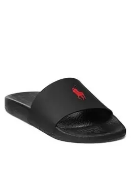 Image of Polo Ralph Lauren Polo Slides - Black, Size 10, Men