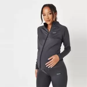 image of Missguided Maternity Zip Thru Jacket - Blue