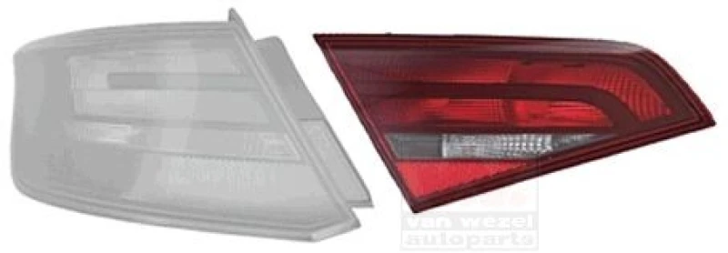 Image of VAN WEZEL 0336923 Rear light Inner Section, with bulb holder, Left Combination Rearlight (391)