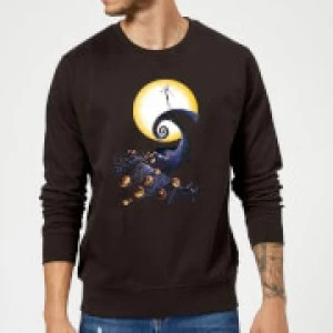 Image of Disney The Nightmare Before Christmas Jack Skellington Pumpkin King Colour Black Sweatshirt - XXL - Black