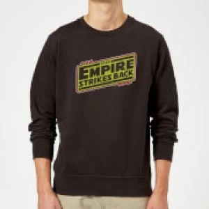 Image of Star Wars Empire Strikes Back Logo Sweatshirt - Black