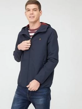 Image of Farah Strode Hooded Jacket - True Navy, Size L, Men