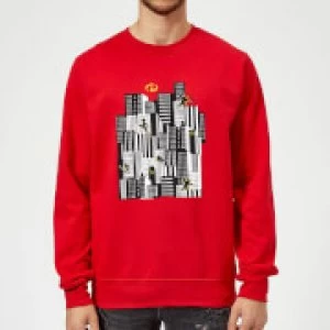 image of The Incredibles 2 Skyline Sweatshirt - Red - L