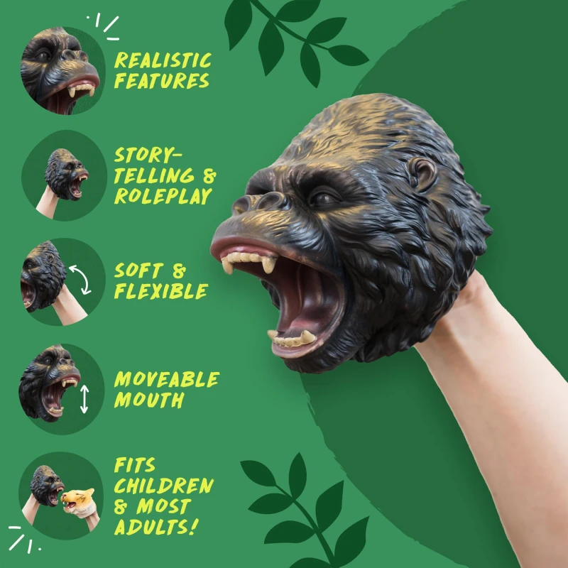 Image of Wild Thingz Hand Puppet - Gorilla Multi unisex