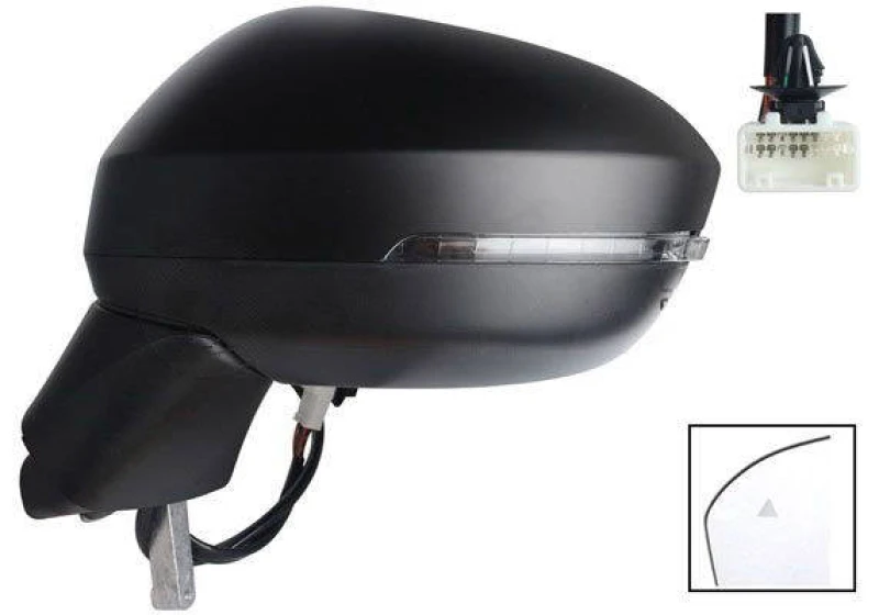 Image of ALKAR 9039663 Wing mirror Left, Electric, Convex, primed Outside Mirror (50)