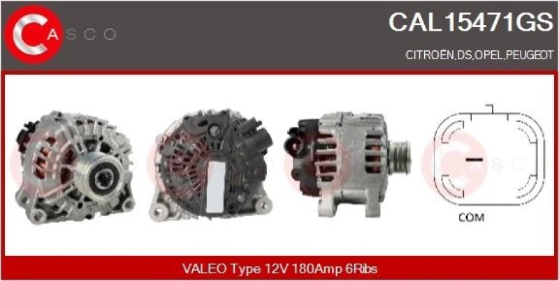 Image of CASCO Alternator CASCO CAL15471GS