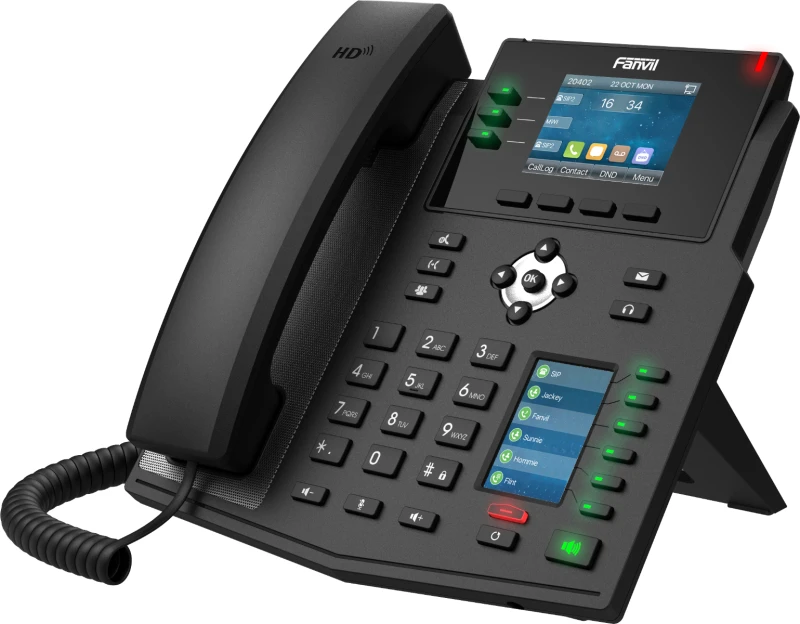 Image of Fanvil X4U V2 IP phone Black 12 lines LCD WiFi