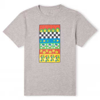 Image of Donald Duck Vintage Pattern Mens T-Shirt - Grey - XS - Grey