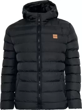 image of Urban Classics Basic Bubble Jacket Between-seasons Jacket black