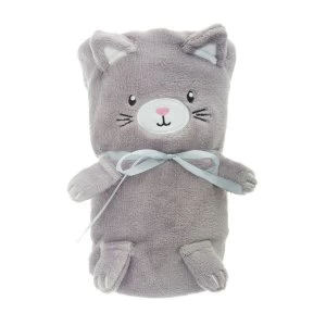 Image of Sass & Belle Kitty Cat Soft Fleece Baby Blanket
