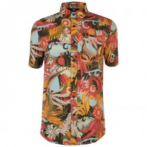 Image of Volcom Volcom Mens Psych Floral Short Sleeved T-Shirt - Army