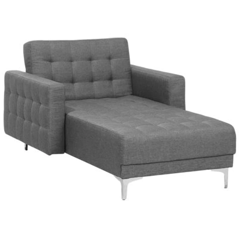 Image of Beliani Chaise Longue Aberdeen Fabric Grey
