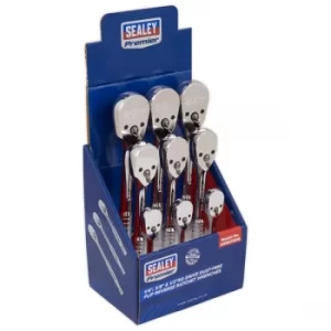 image of Sealey AK6672DB Ratchet Wrenches 1/4", 3/8" & 1/2"Sq Drive PearHea...