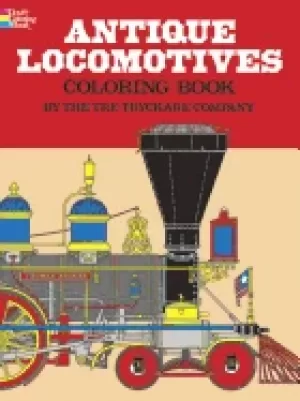 Image of antique locomotives coloring book
