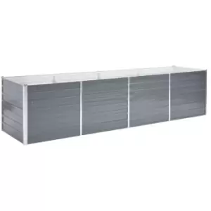 Image of Garden Raised Bed Galvanised Steel 320x80x77cm Grey vidaXL - Grey