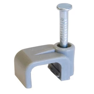 Image of CORElectric Grey 2.5mm Twin & Earth Cable clips Pack of 20