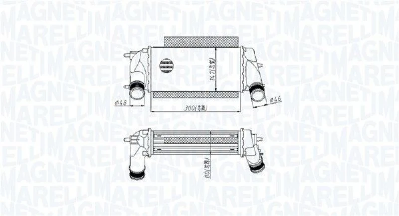 Image of MAGNETI MARELLI Intercooler MAGNETI MARELLI 351319205490