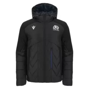 Macron Scotland Rugby Bomber Jacket 2023 2024 Adults - Black