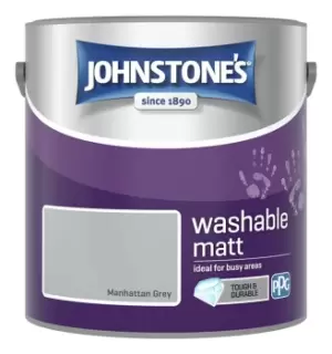 Image of Johnstones Washable Matt Paint - Manhattan Grey, 2.5L