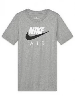 Image of Nike Air Older Boys T-Shirt - Grey, Size XS, 6-8 Years