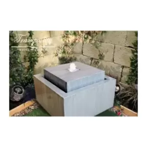 Image of Zinc Cube Mains Powered Water Feature