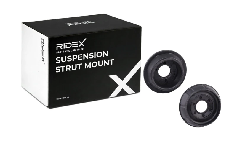 Image of RIDEX 1180S0892 Top strut mount Front Axle, without ball bearing Suspension Strut Support Bearing (1180)