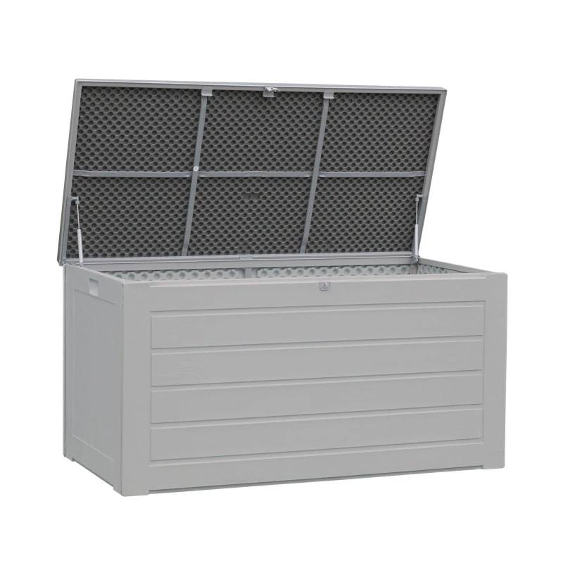 Image of Suntime Winnipeg 680L PP Storage Box with Gas Lifts, Grey GF07670