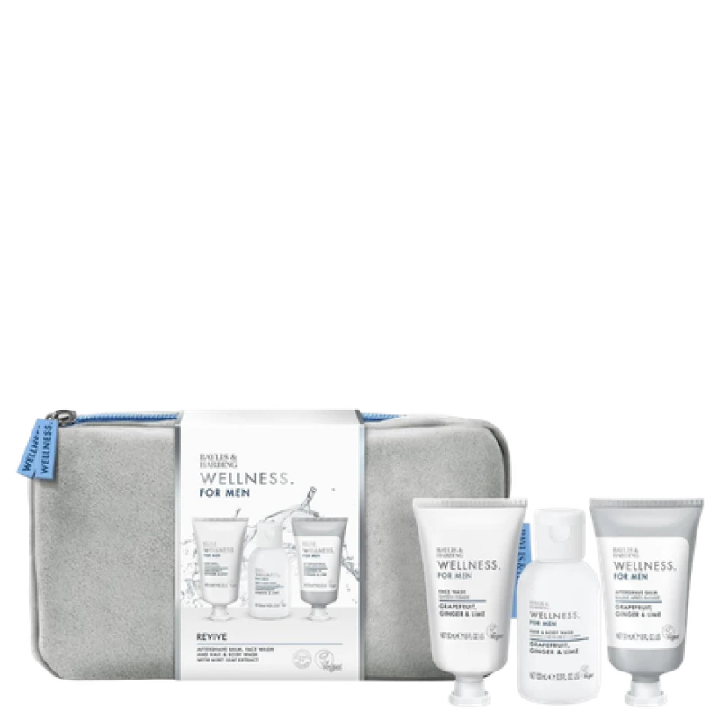 Image of Baylis & Harding Wellness For Men Revived & Ready Wash Bag Gift Set BAY-502843