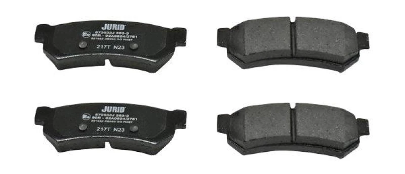 Image of JURID 573633J Brake pad set not prepared for wear warning indicator Brake Pad Set,disc brake (402)