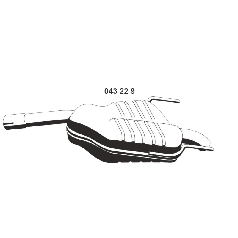 Image of ERNST 043229 Rear silencer Rear End Silencer (3437)