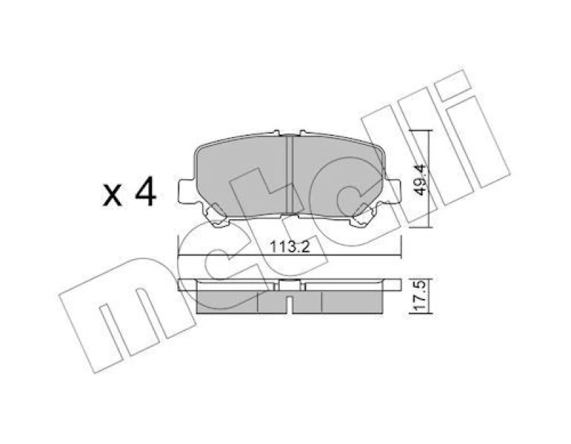 Image of METELLI Brake pad set METELLI 22-1292-0