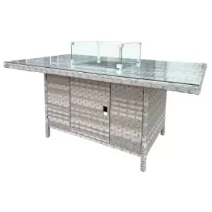 Image of Oseasons Rattan Firepit Table in Dove Grey