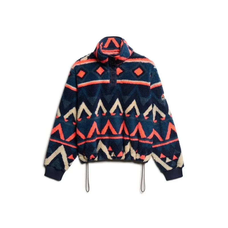 Image of Superdry Half zip sweatshirt woman Superdry Super Soft Bleu Female XS