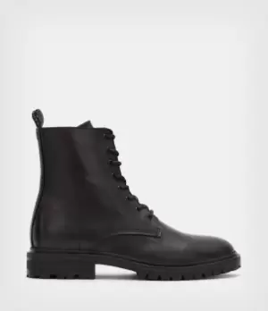 Image of AllSaints Mens Classic Smooth Leather Tobias Boots, Black, Size: UK 7