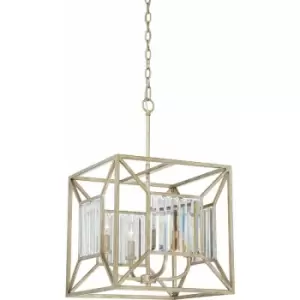 Image of Loops - 4 Bulb Ceiling Pendant Light Fitting Vintage Gold LED E14 60W Bulb
