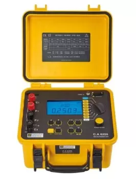 image of Chauvin Arnoux CA 6255 Rechargeable NiMH Ohmmeter, Maximum Resistance Measurement 2500 , Resistance Measurement