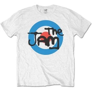 image of The Jam - Spray Target Logo Mens X-Large T-Shirt - White