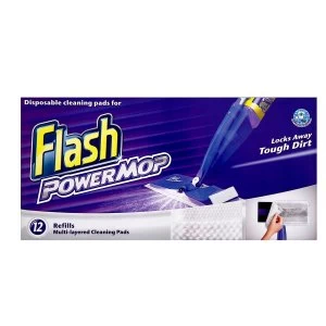 image of Flash Power Mop Refill Pads - Pack of 12