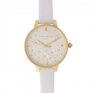 Image of Ted Baker 4D Flower Watch - White/Gold