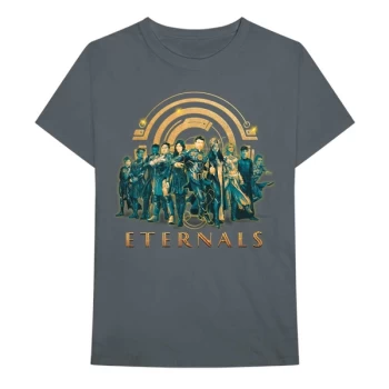 image of Marvel Comics - Eternals Heroes Unisex Large T-Shirt - Grey