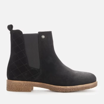Image of Barbour Womens Carla Suede Chelsea Boots - Black - UK 3