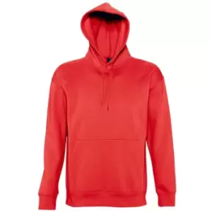 image of SOLS Slam Unisex Hooded Sweatshirt / Hoodie (S) (Red)